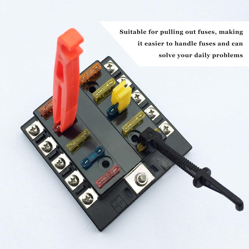 FSTURIOS 4PCS Car Fuse Puller Tool, 4 Size Mini Plastic Vehicle Fuse Puller Extraction Tool Set, Automotive Blade Glass Fuses Insertion Tool for Motorcycle Truck Fuses Replacement - Image 3